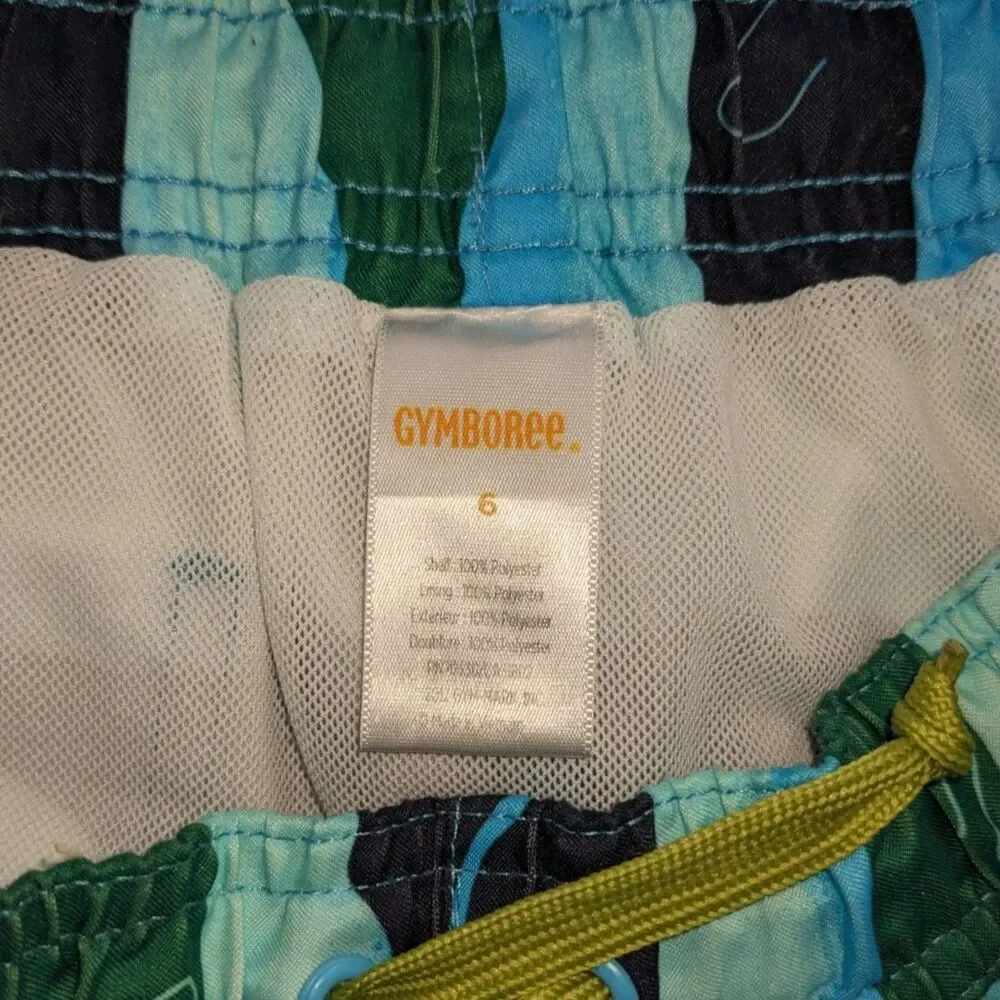 Gymboree Boys Whale Swim Trunks Size 6 Blue Nautical